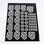 1 Sticker de Henné Noir – Pochoirs Floraux pour Tatouage Temporaire