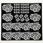 1 Sticker de Henné Noir – Pochoirs Floraux pour Tatouage Temporaire